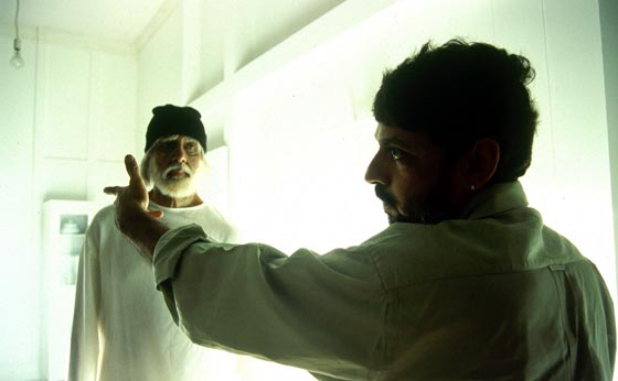Image : scène de tournage du film Black.